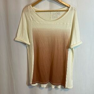 Free People Women's We The Free Ombré Oversized Top Size M 100% Cotton Boho EUC